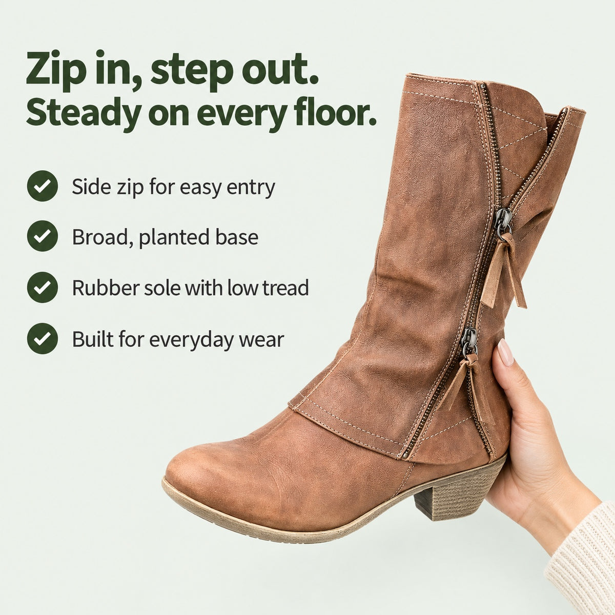 Adkins – Unisex Wide Calf Boots, key benefits