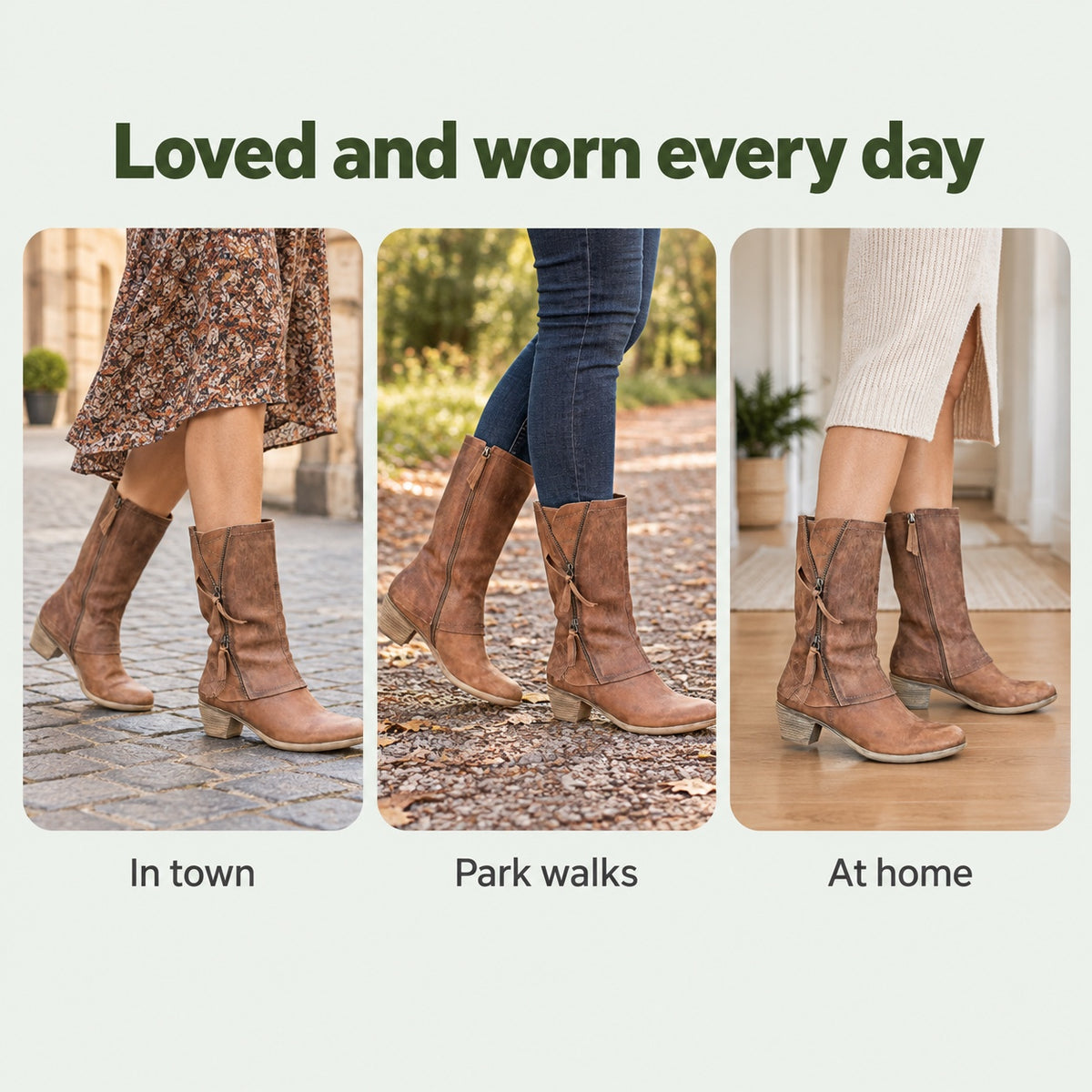 Adkins – Unisex Wide Calf Boots, worn every day