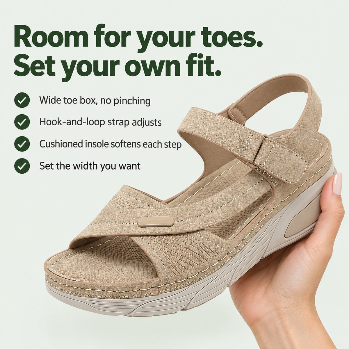 Alexandra – Women's Wide Toe Box Sandals, key benefits