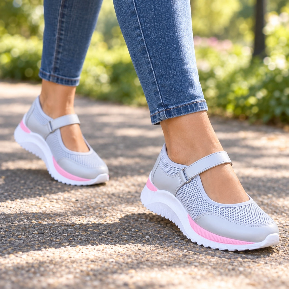 Alice – Women's Arch Support Sneakers, worn on a walk