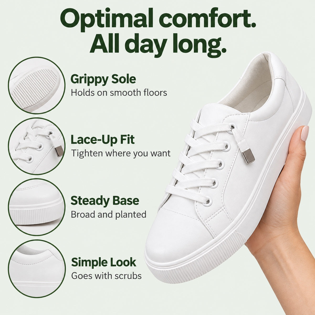 Allison – Women's Nursing Sneakers, features