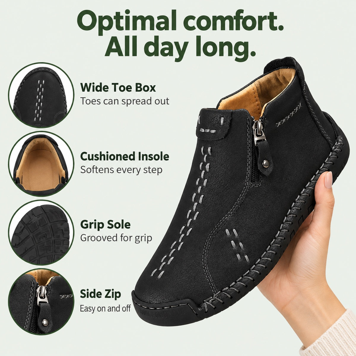 Anne – Women's Comfort Boots, features