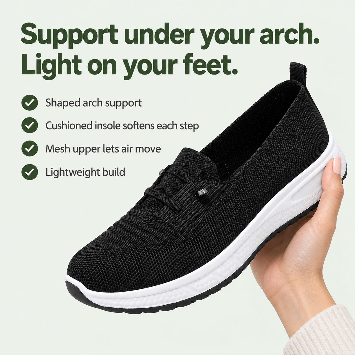 Arden – Unisex Arch Support Shoes, key benefits