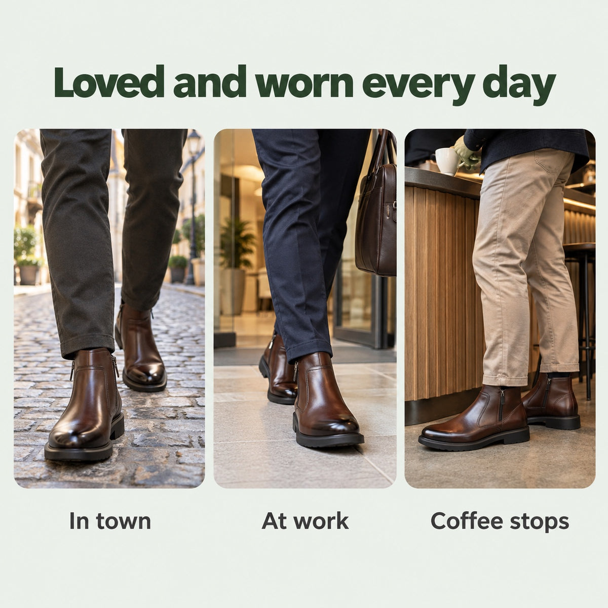 Arnold – Men's Comfort Boots, worn every day
