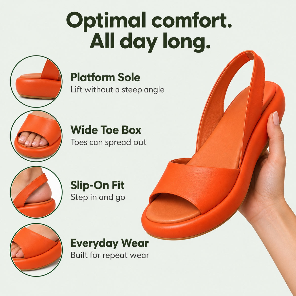 Baldwin – Unisex Wide Toe Box Sandals, features