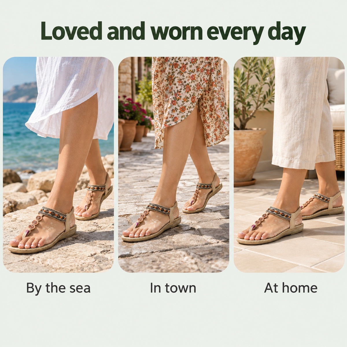 Bass – Unisex Comfortable Sandals, worn every day