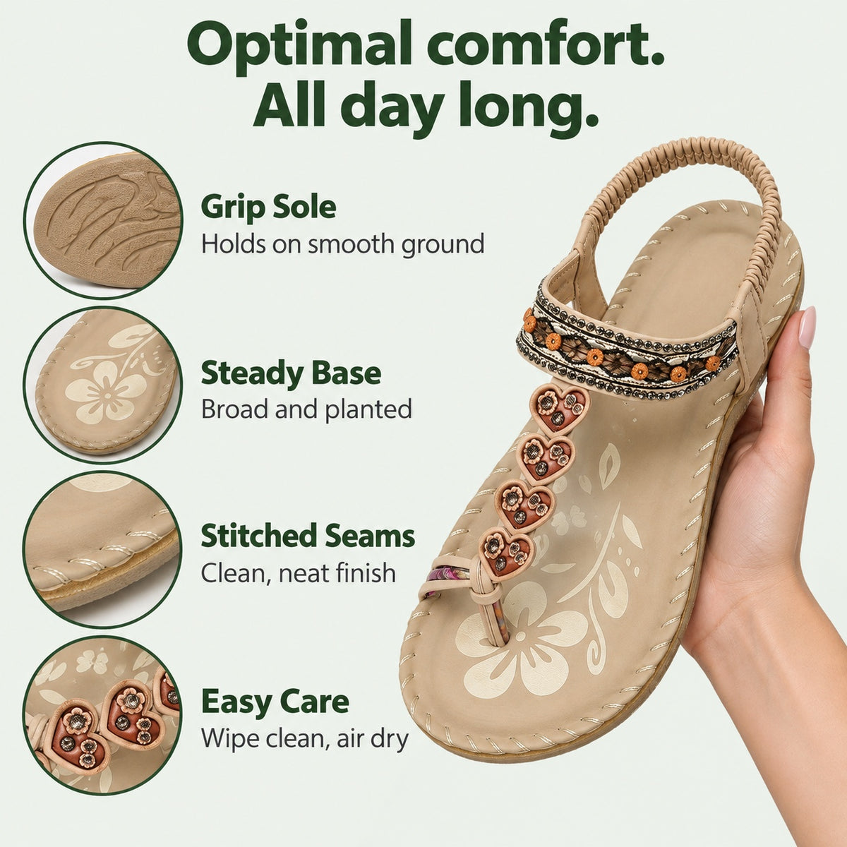 Bass – Unisex Comfortable Sandals, features