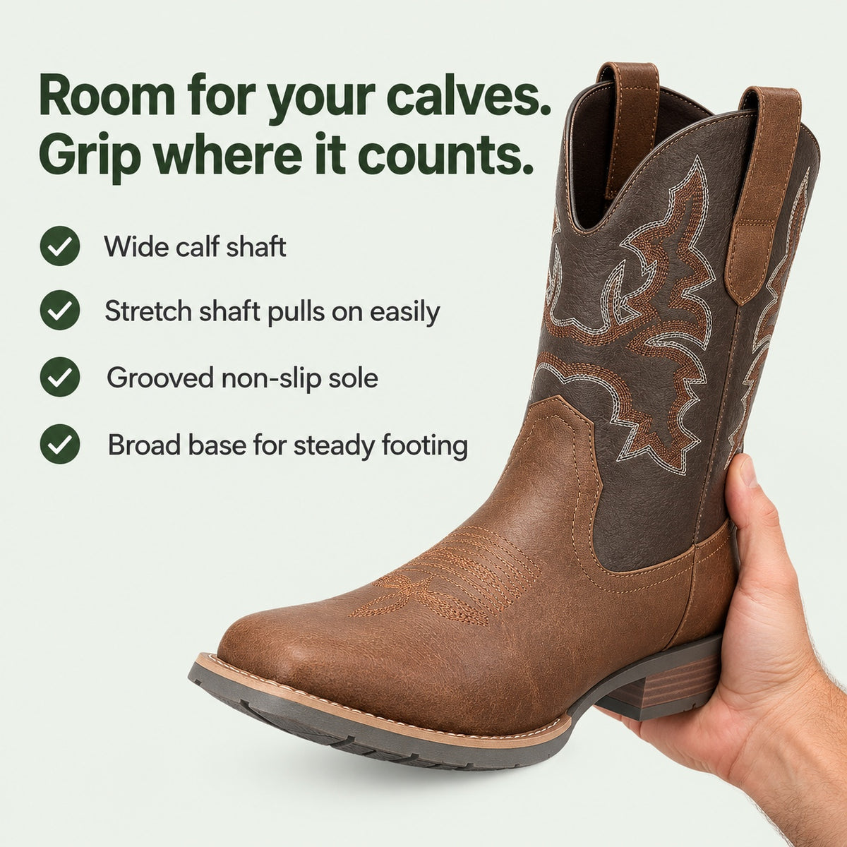 Beckett – Unisex Wide Calf Boots, key benefits