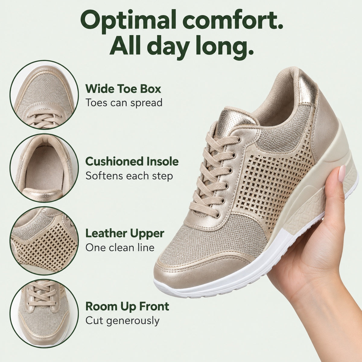 Bernice – Women's Wide Toe Box Sneakers, features