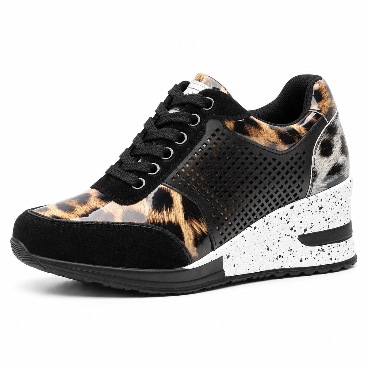 Bernice – Women's Wide Toe Box Sneakers in Leopard