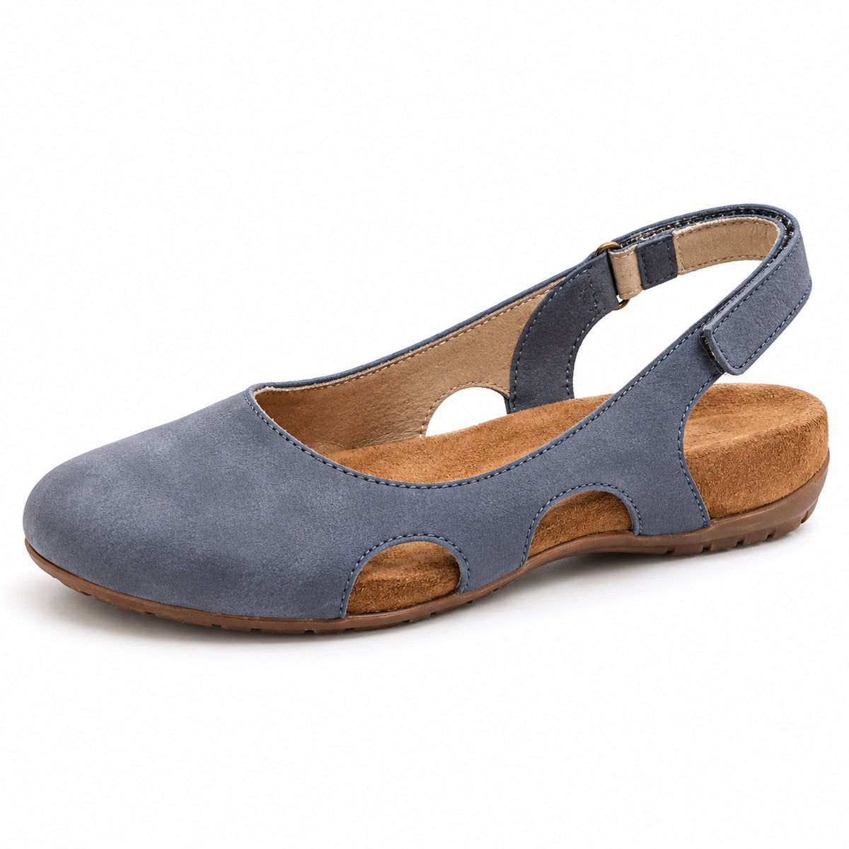 Bethany – Women's Wide Toe Box Sandals in Blue