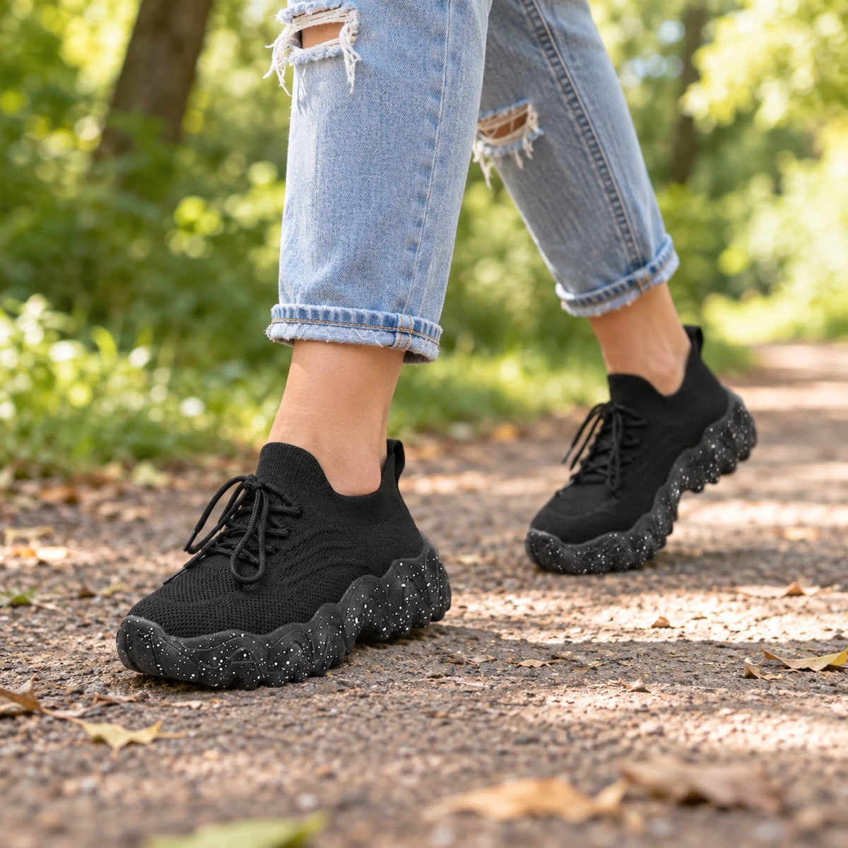 Bonnie – Women's Arch Support Sneakers, worn on a walk