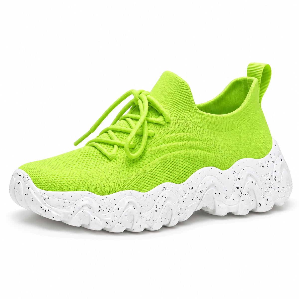 Bonnie – Women's Arch Support Sneakers in Green & White