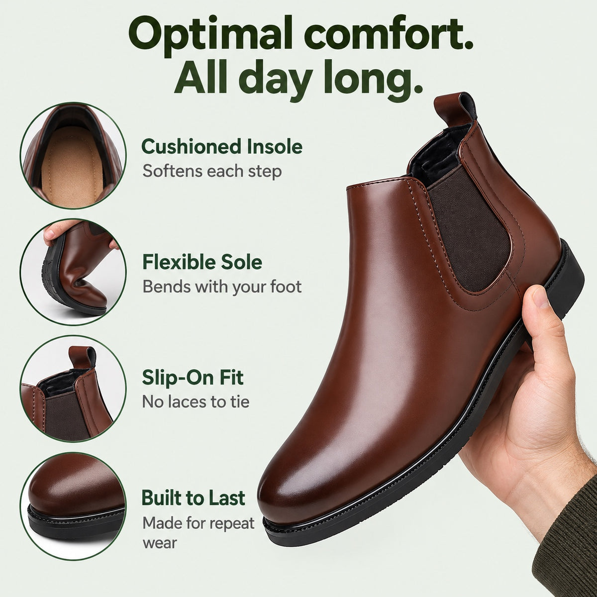 Bowen – Unisex Comfort Boots, features