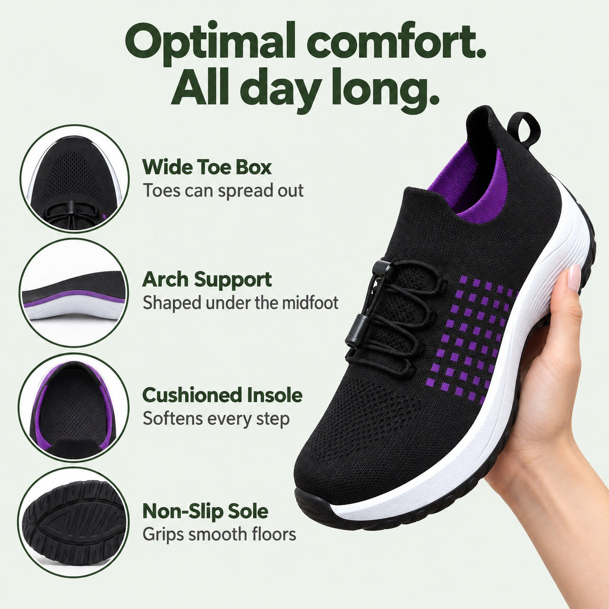 Bowman – Unisex Plantar Fasciitis Shoes, features