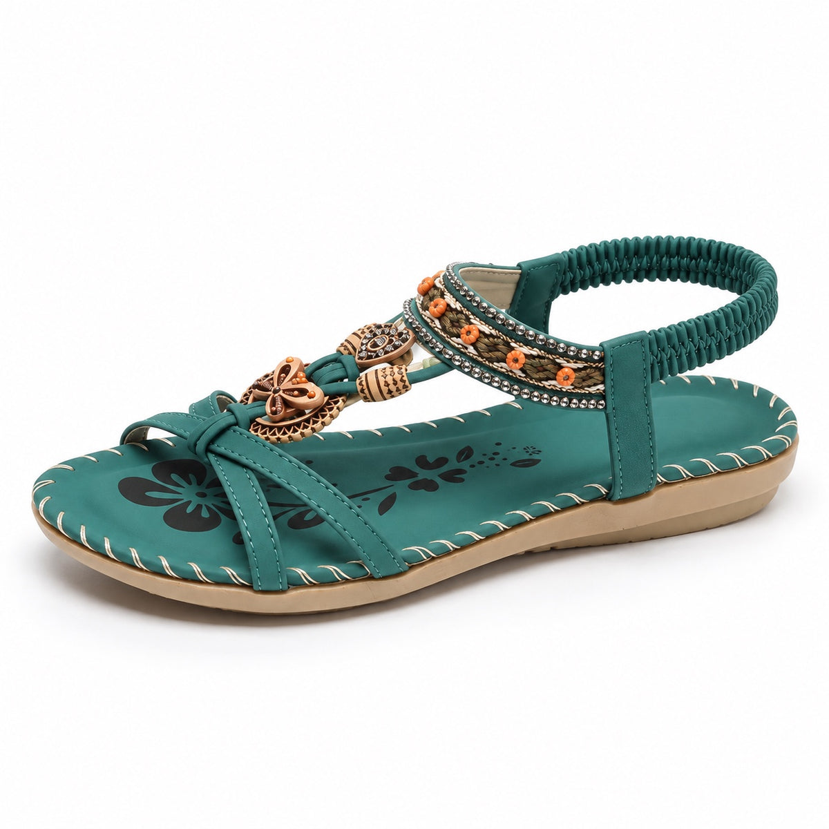 Brewer – Unisex Wide Toe Box Sandals in Dark green (Almost gone⚠️ )