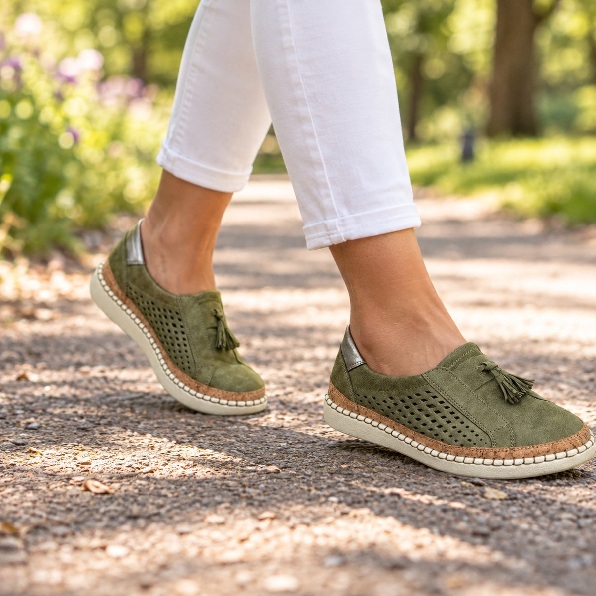 Brittany – Women's Orthopedic Sneakers, worn on a walk