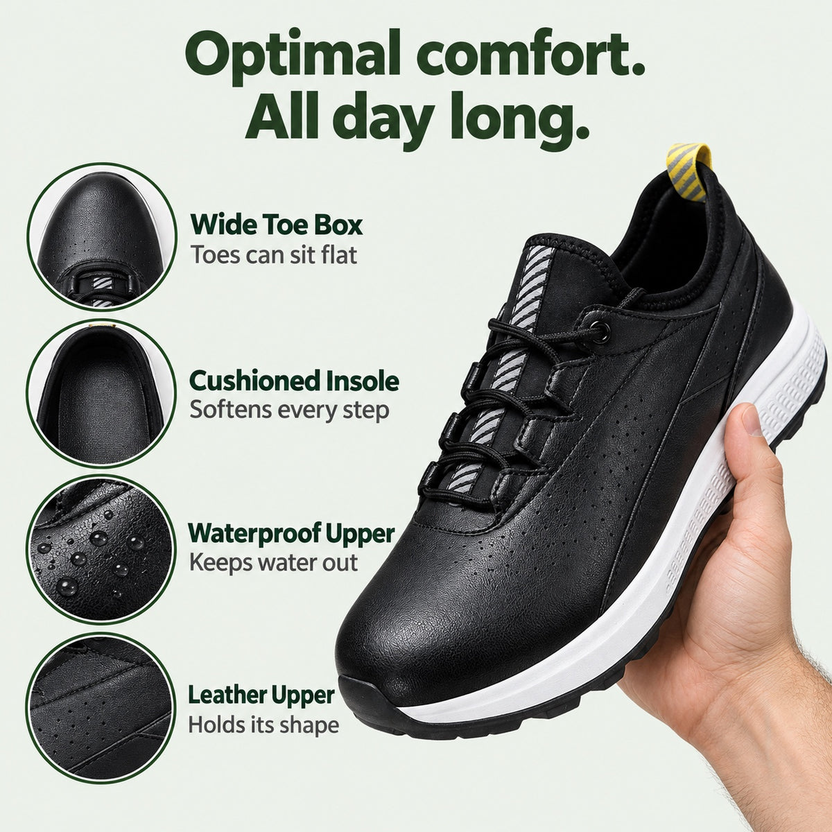Bruce – Men's Wide Toe Box Shoes, features