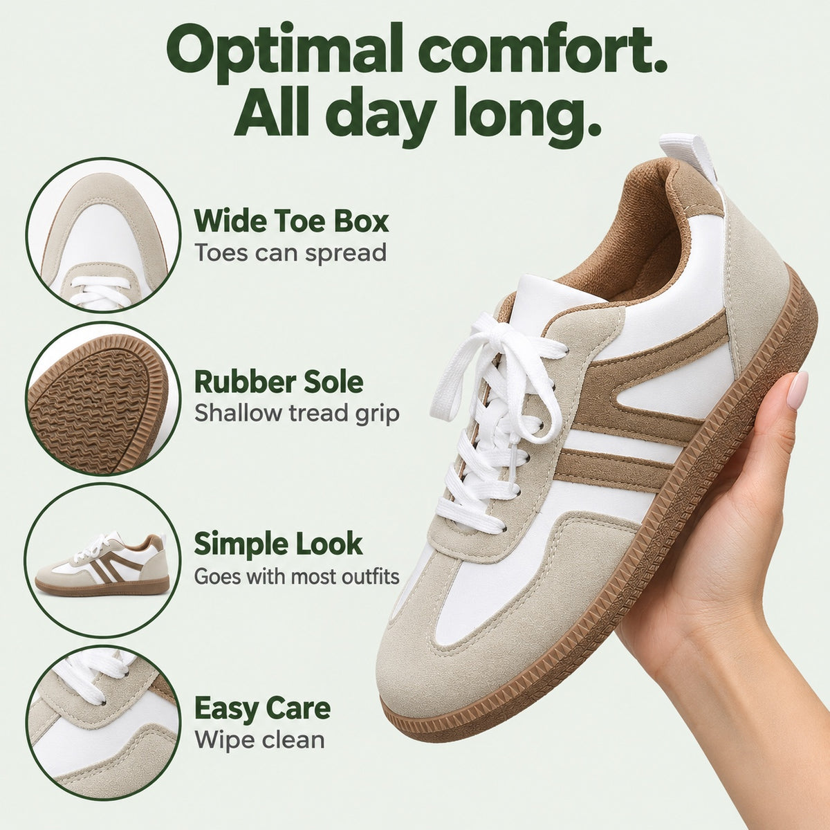 Bryce – Unisex Wide Toe Box Sneakers, features