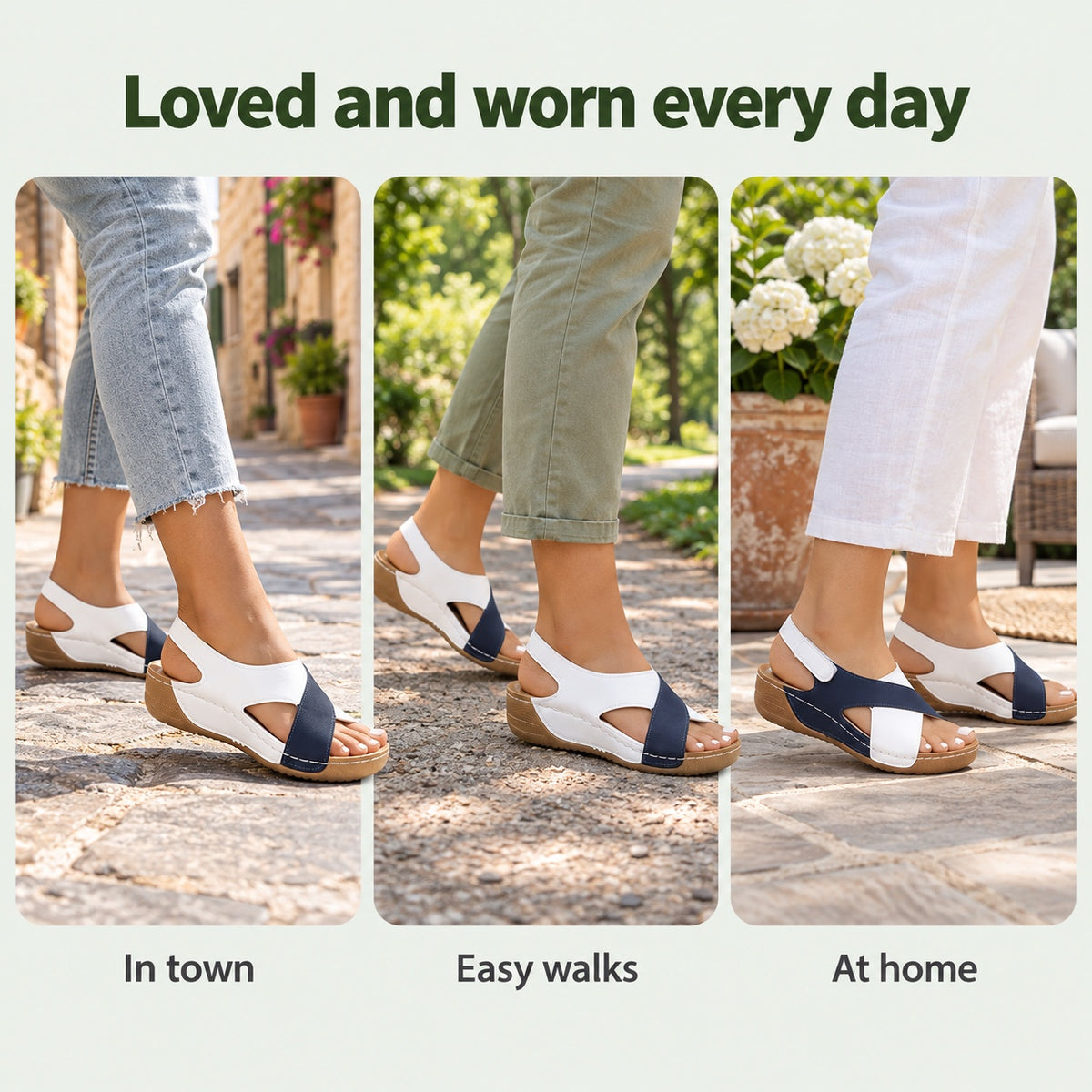Bush – Unisex Comfortable Sandals, worn every day