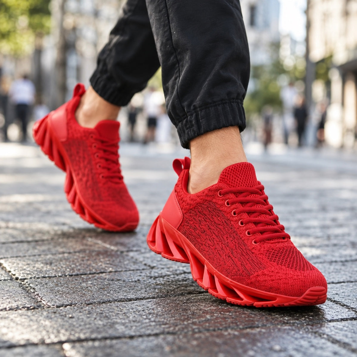Byron – Men's Non-Slip Sneakers, worn on a walk