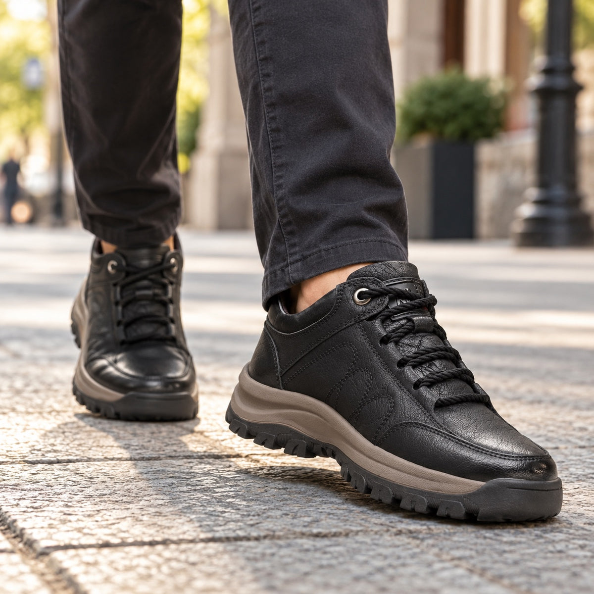 Calvin – Men's Orthopedic Shoes, worn on a walk