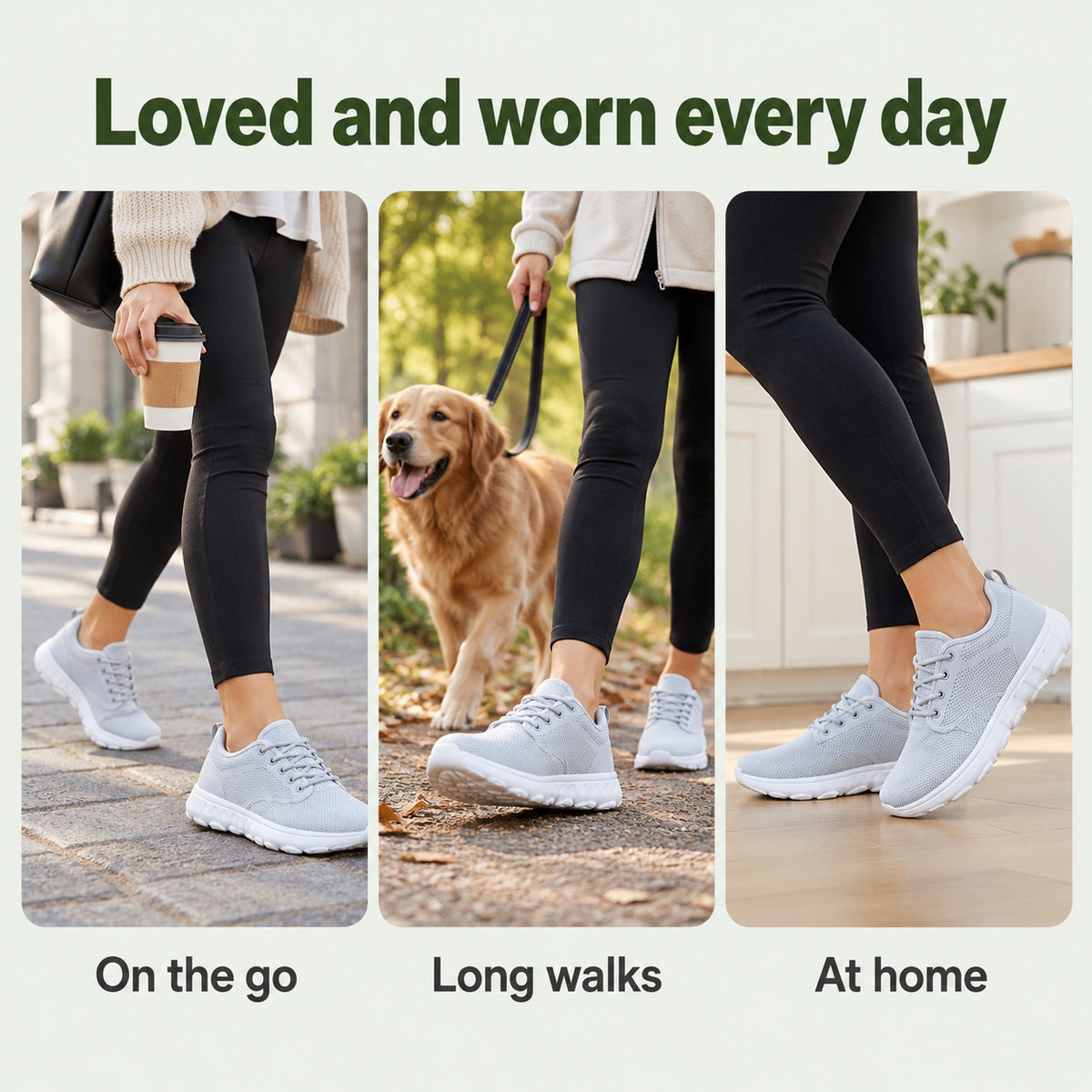 Carla – Women's Wide Toe Box Sneakers worn every day