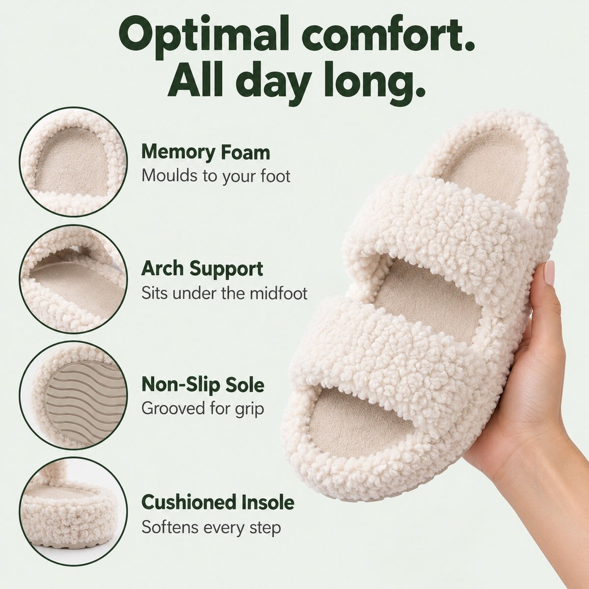 Carole – Women's Comfort Slippers, features