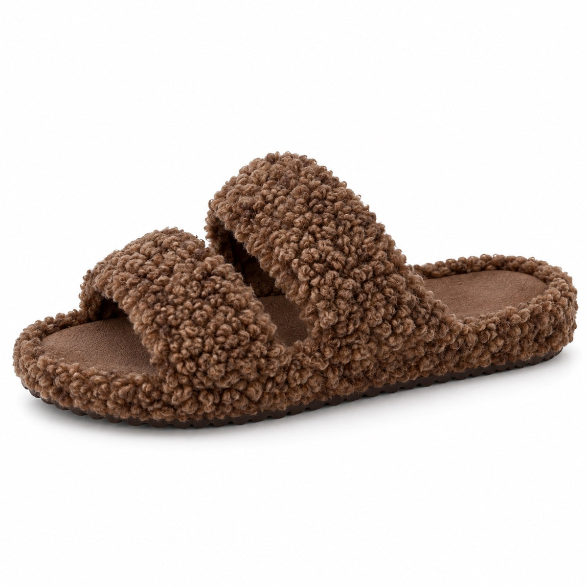 Carole – Women's Comfort Slippers in Coffee Brown