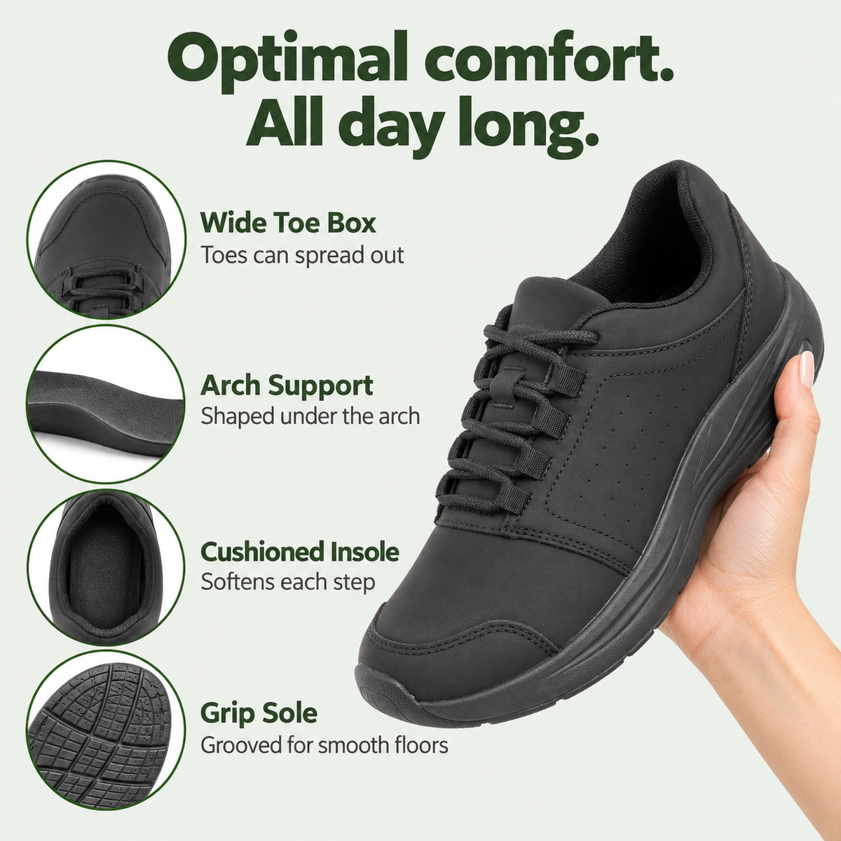Carr – Unisex Nursing Shoes, features