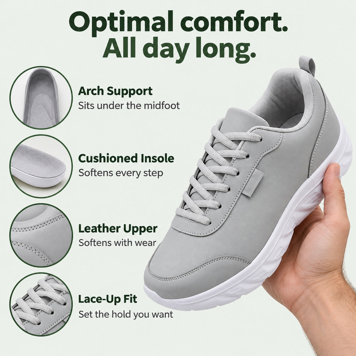 Chad – Men's Arch Support Sneakers, features