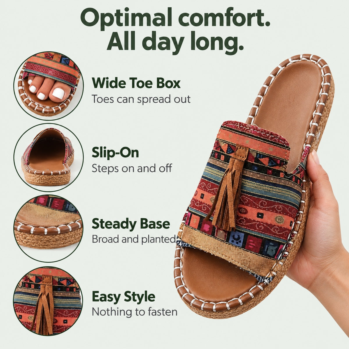 Chambers – Unisex Wide Toe Box Sandals, features
