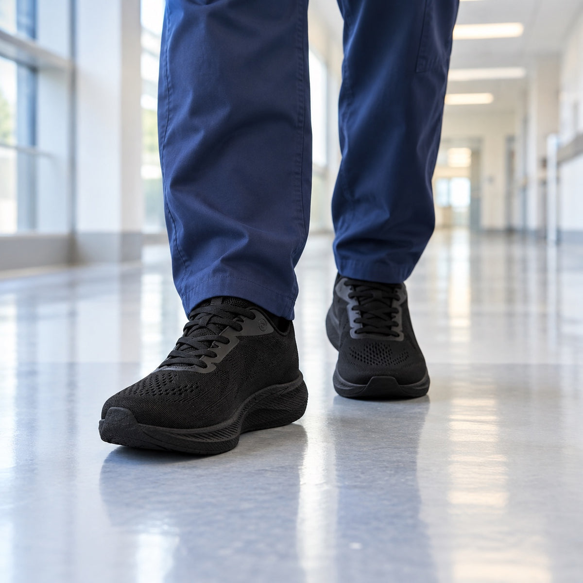 Chandler – Unisex Nursing Shoes, worn on a walk
