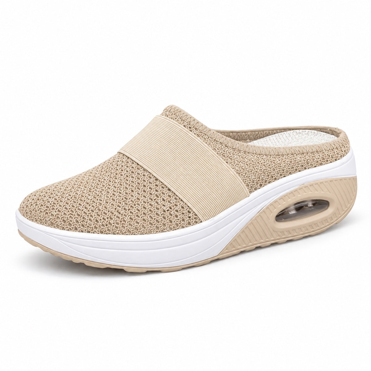 Claudia – Women's Wide Toe Box Shoes in Beige