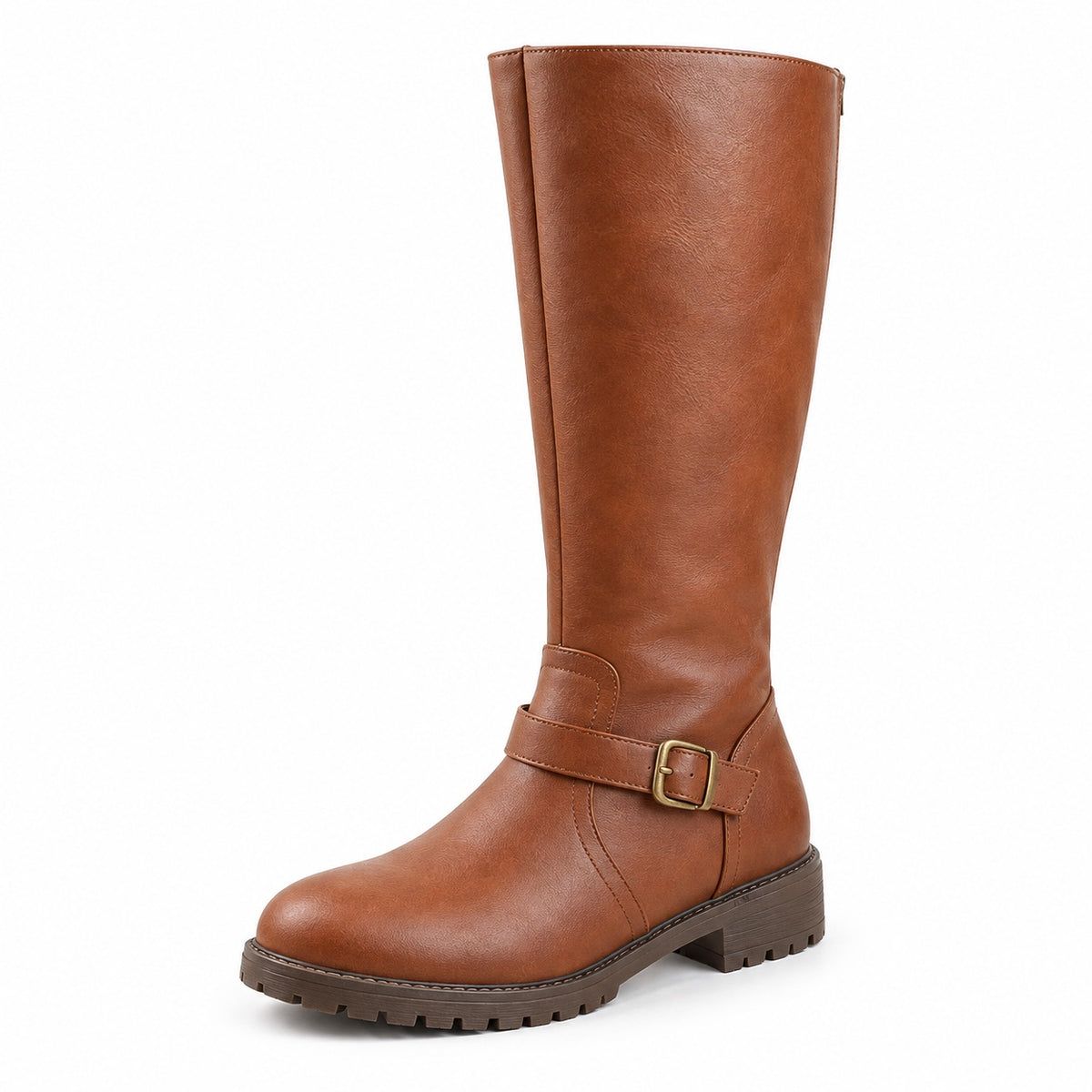 Cobb – Unisex Wide Calf Boots in Brown (Almost Sold Out)