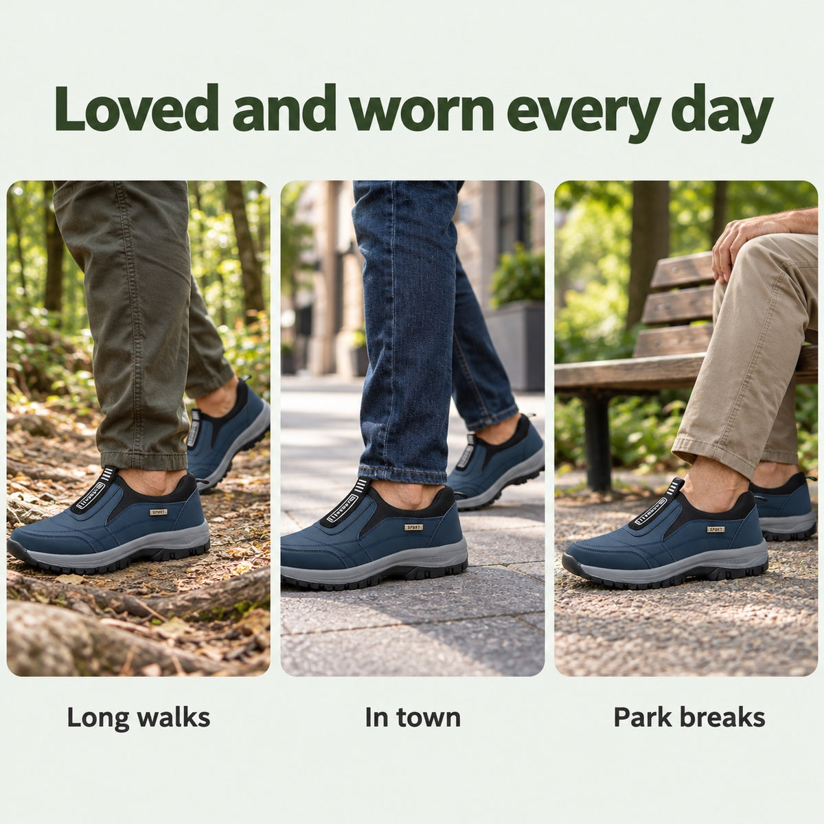 Colin Men's Plantar Fasciitis Shoes, worn every day