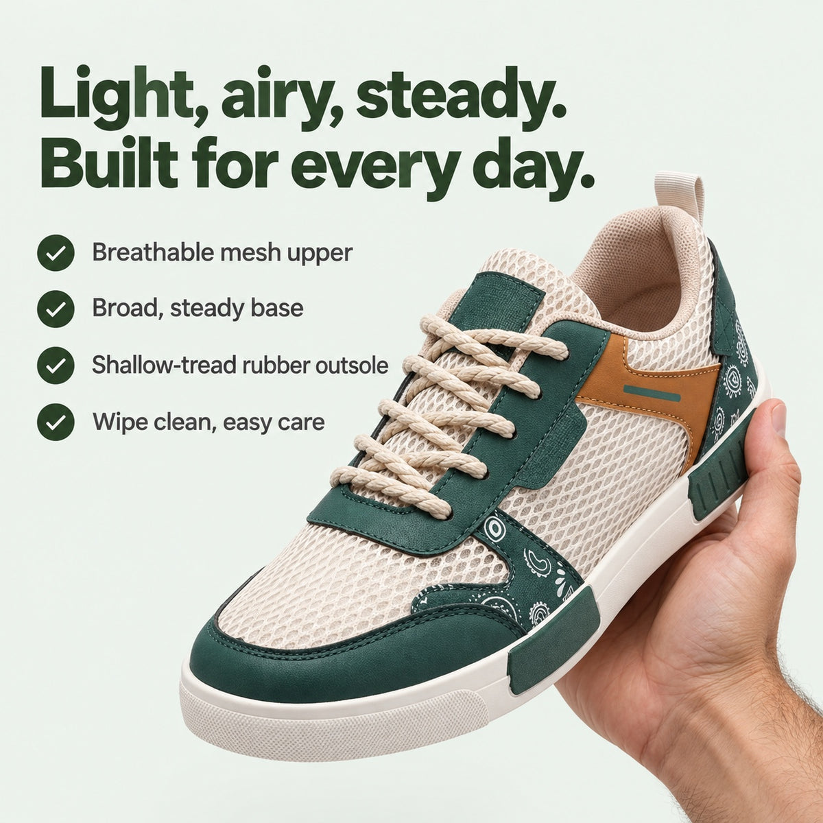 Darrell – Men's Walking Shoes, key benefits