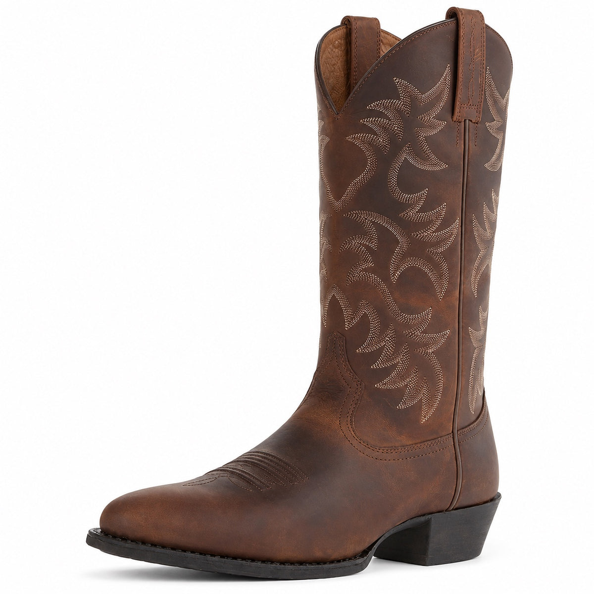 Darryl – Men's Wide Calf Boots in Brown