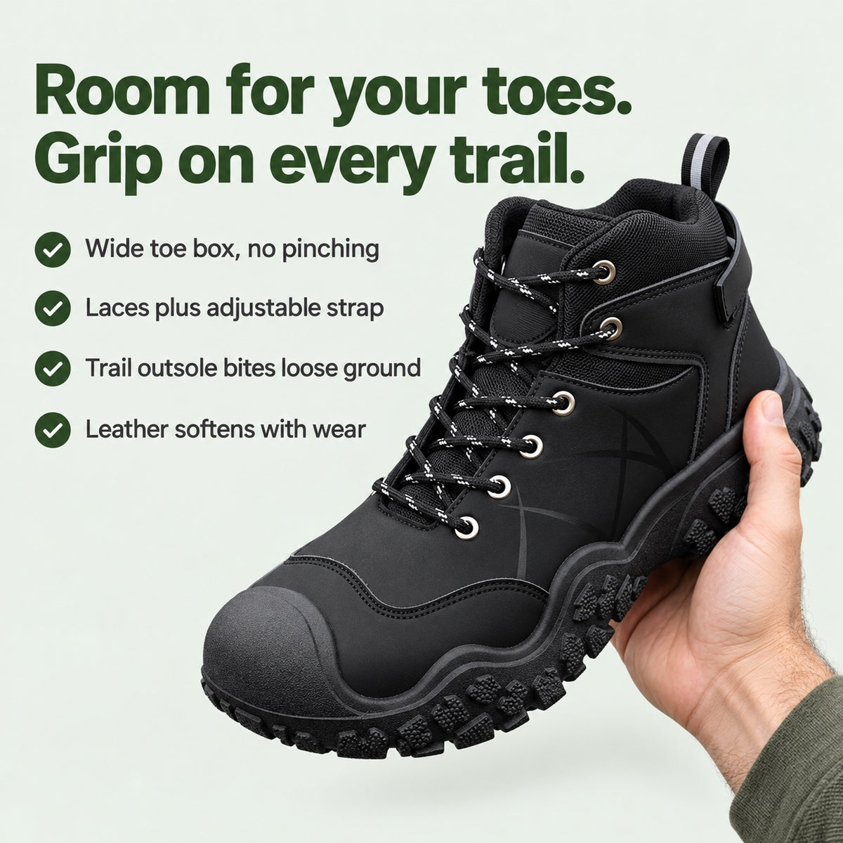 Derek – Men's Wide Calf Boots, key benefits