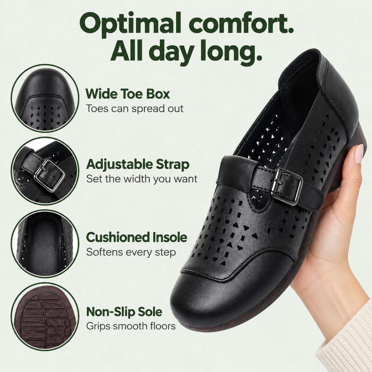 Dorothy – Women's Wide Toe Box Shoes, features