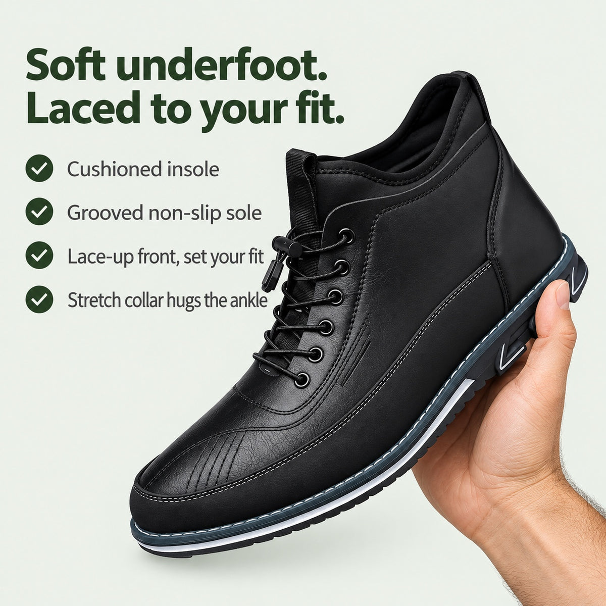 Dwight – Men's Comfort Boots, key benefits