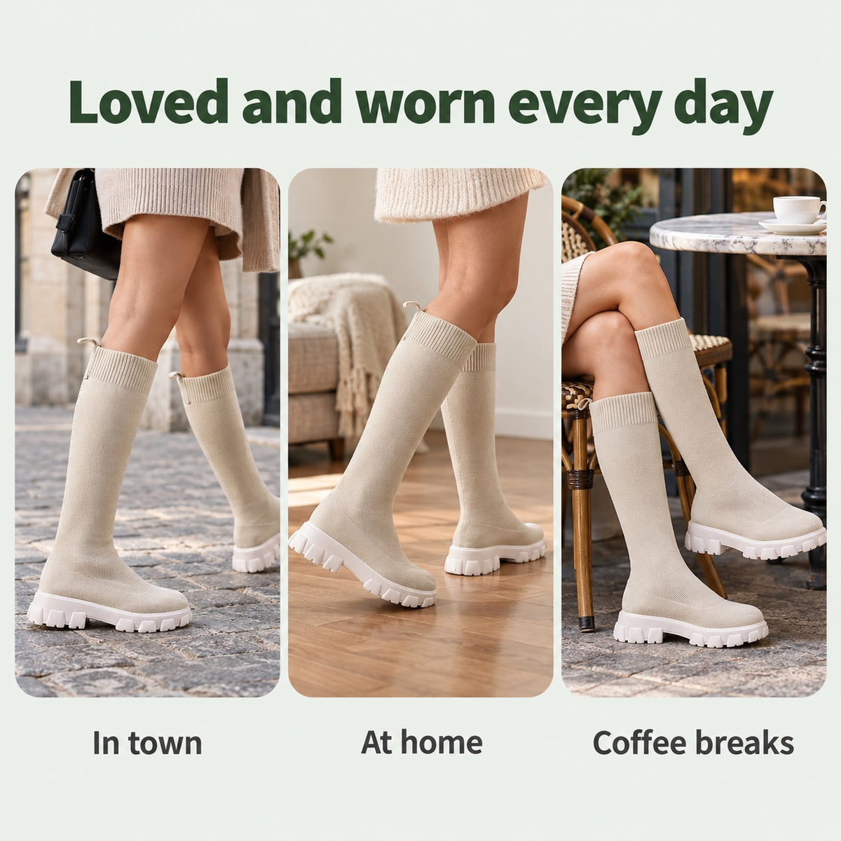 Edna – Women's Wide Calf Boots, worn every day