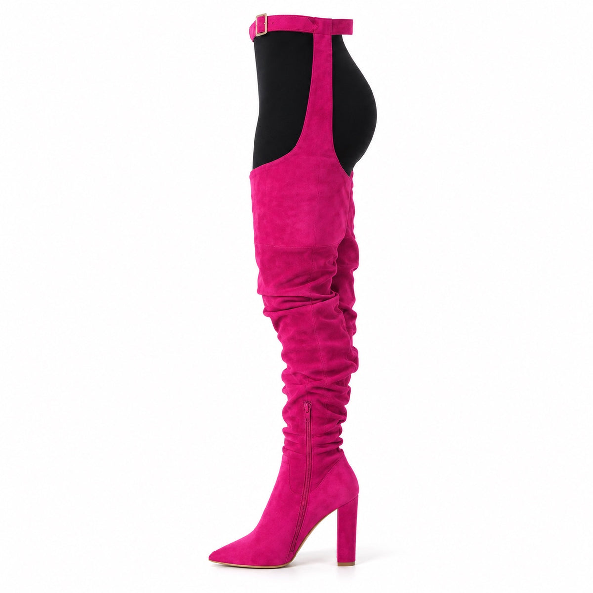 Elisa – Women's Wide Calf Boots in Rose