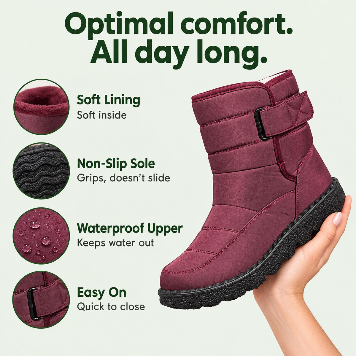 Ellen – Women's Comfort Boots, features