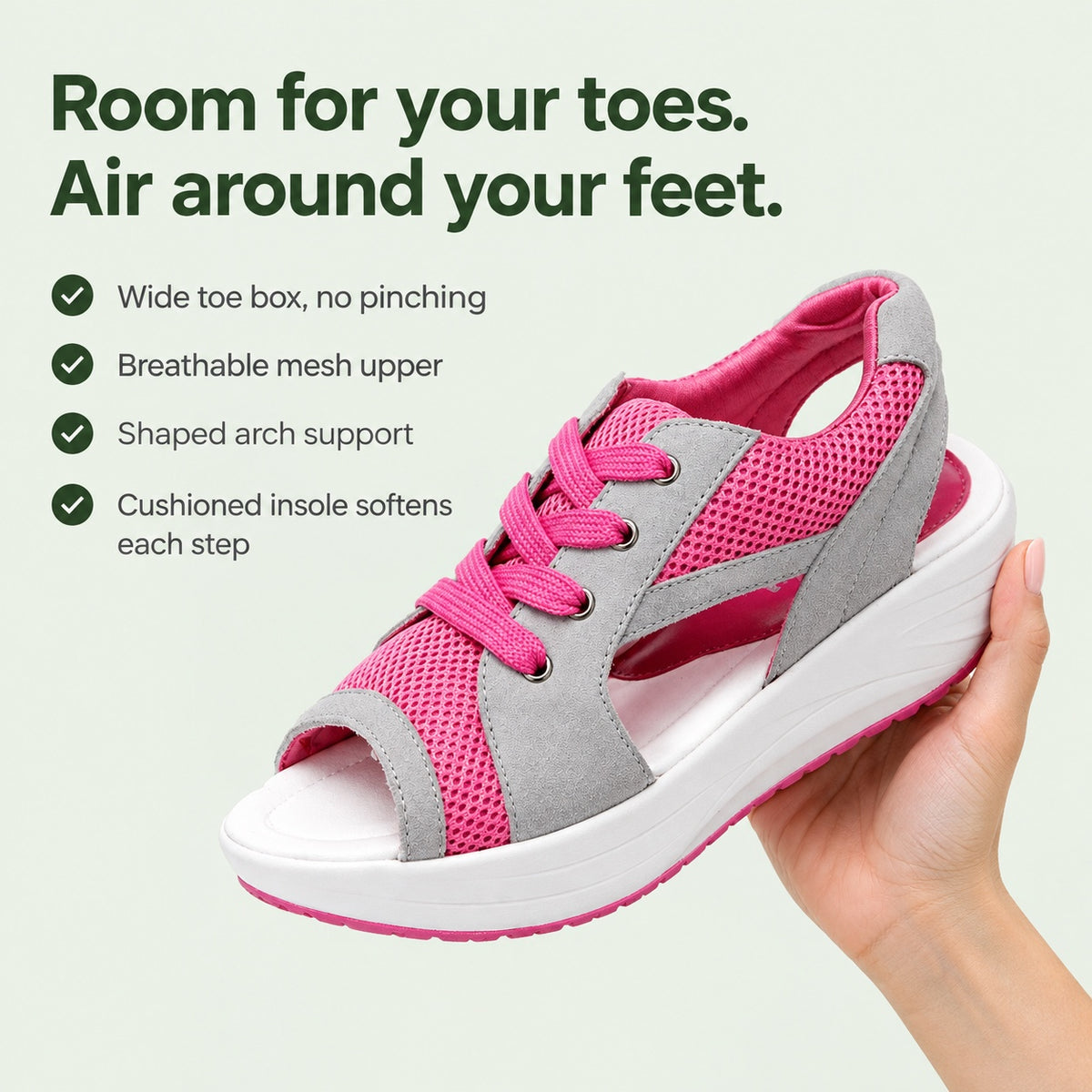 Elodie – Women's Wide Toe Box Sandals, key benefits