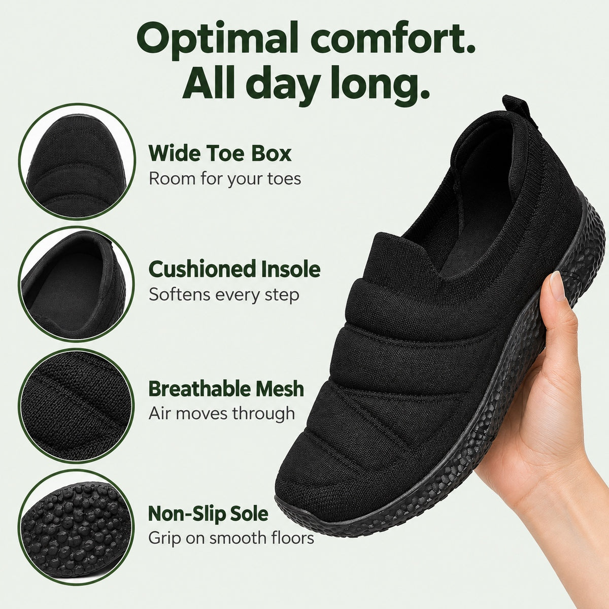 Eloise – Women's Wide Toe Box Shoes, features