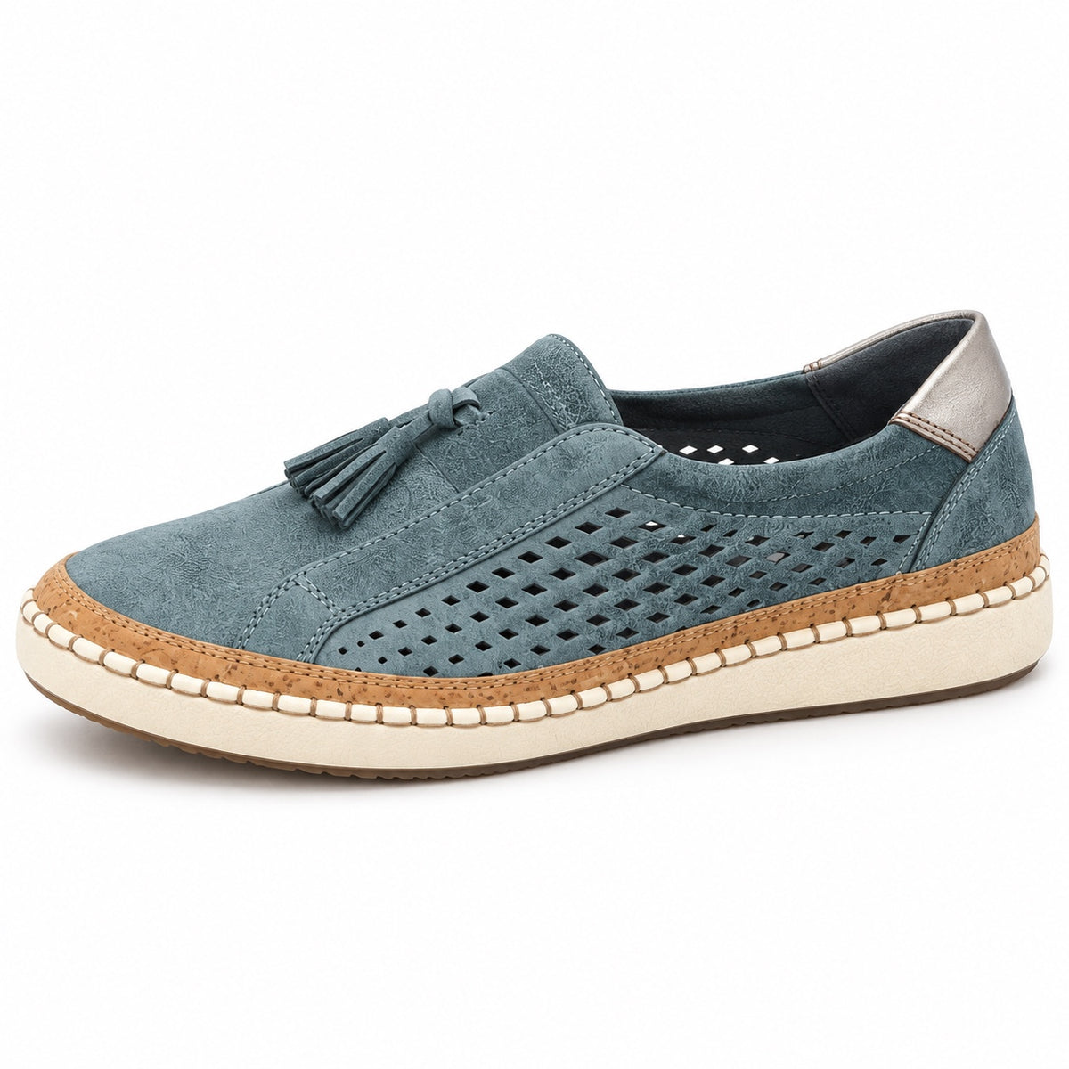 Ember – Unisex Comfort Slippers in Teal Blue