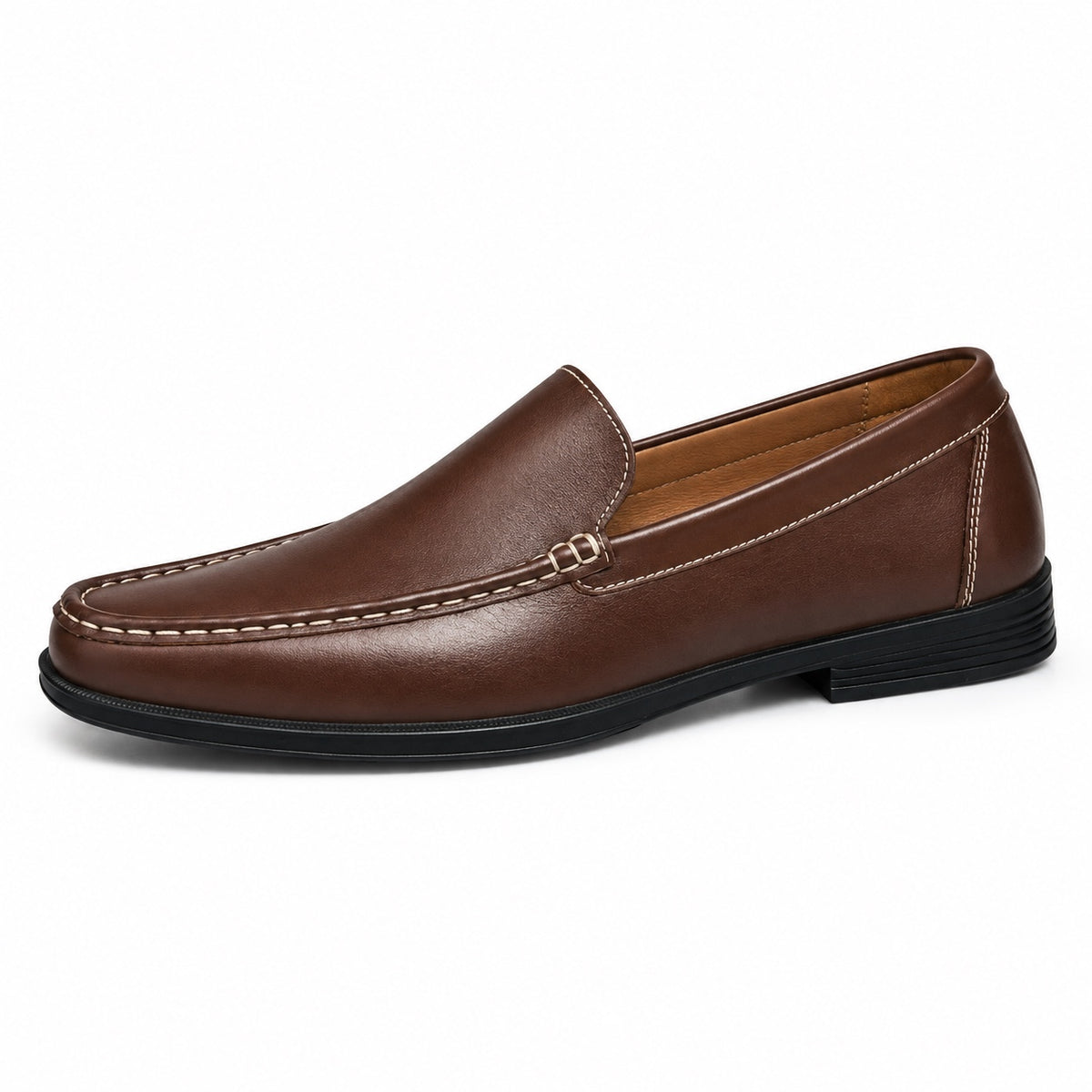 Erik – Men's Slip-On Loafers in Chestnut Brown