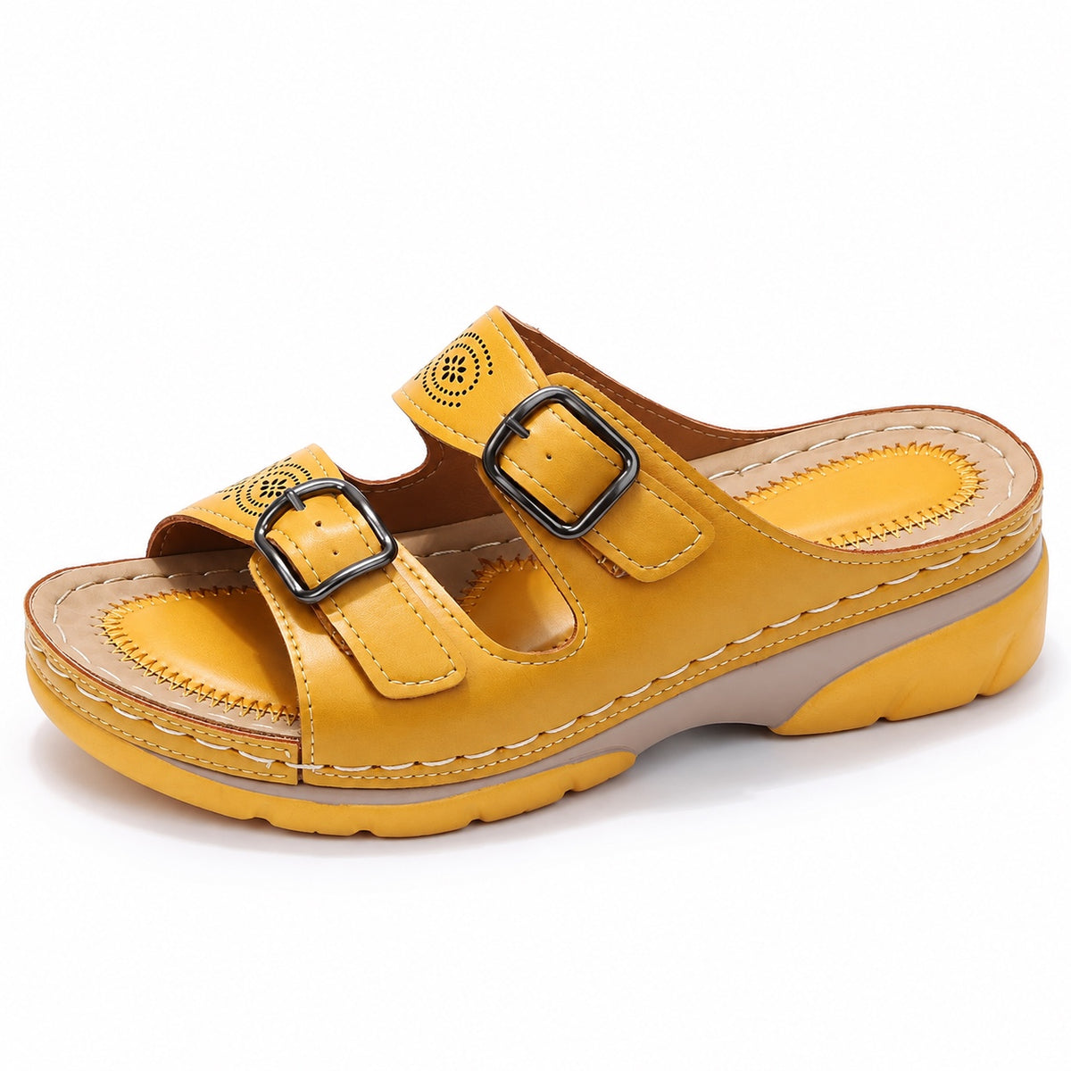 Erma – Women's Wide Toe Box Sandals in Yellow