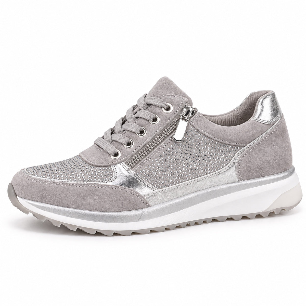 Estelle – Women's Arch Support Sneakers in Gray